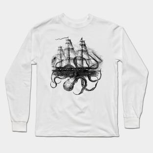 OctoShip Kraken Attacking a Ship Long Sleeve T-Shirt